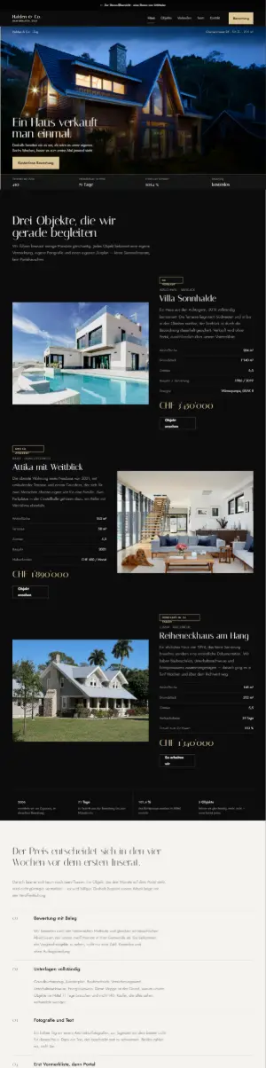 Vorschau der Demo-Website Halden & Co., Immobilien